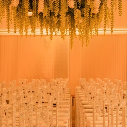Elegant Wedding Service Coordination High-end wedding catering setup with professional servers and discreet delivery