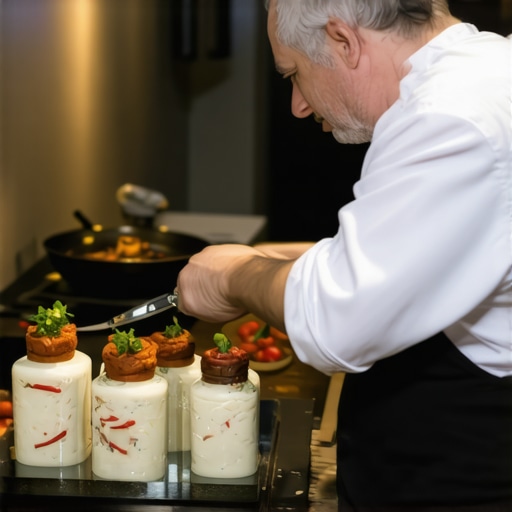 Private chef preparing allergy-aware dishes in a professional kitchen