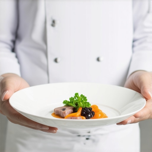 A beautifully plated wedding dinner showcasing fine dining presentation