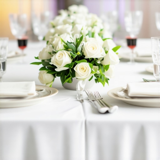 A high-end wedding reception showcasing advanced catering delivery technology with smart packaging and elegant décor.