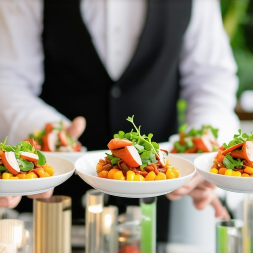High-End Wedding Service in Action Wedding servers coordinating with real-time delivery tracking devices