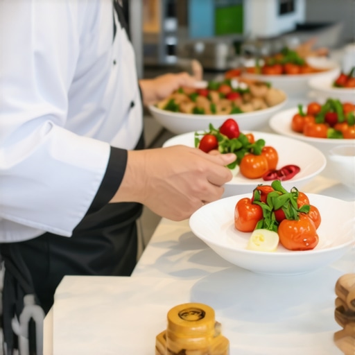 Private chef using advanced culinary technology during wedding event