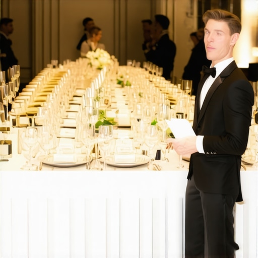 Wedding servers providing exceptional service at a luxury reception