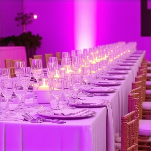 High-end wedding with sophisticated service technology Servers at luxury destination wedding utilizing advanced tech and multilingual skills