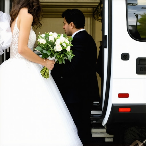 Wedding delivery setup with advanced tracking and organized staff