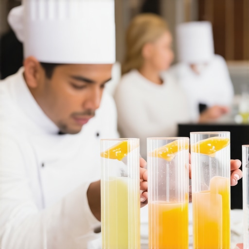 Wedding reception with advanced lighting, innovative decor, and molecular gastronomy dishes