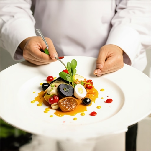 Chef creating personalized wedding dishes blending tradition and innovation.