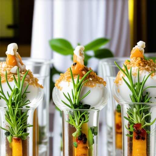 Elegant wedding catering with expertly plated dishes and professional servers