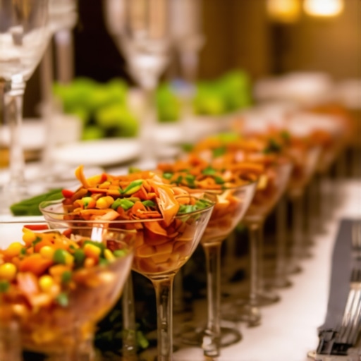 Wedding reception featuring personalized gourmet cuisine and attentive service.