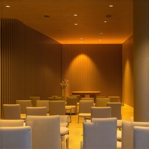 A stylish, well-equipped staff break room in a high-end wedding venue with modern decor and amenities.