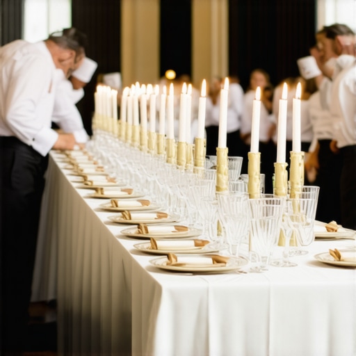 A wedding reception with professional servers and a private chef during a multi-day celebration.