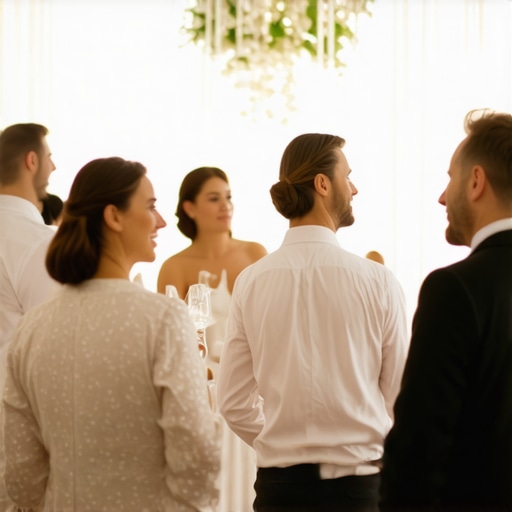 Luxury wedding reception showcasing top-tier service Wedding staff providing exceptional service to guests in an upscale venue