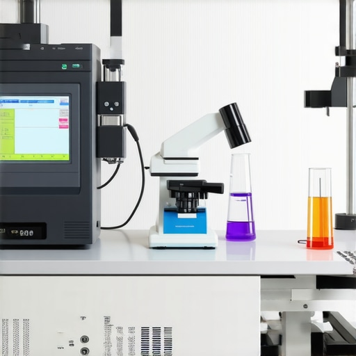 Laboratory setting showcasing microbial cultures and analysis tools in food safety research.