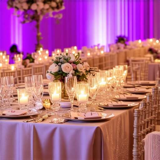 Servers employing modern communication tools at an upscale wedding reception