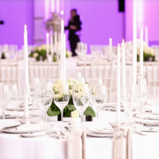 Wedding reception with strategic venue layout and attentive staff