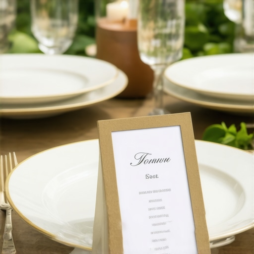 Personalized Eco-Friendly Wedding Catering Luxury wedding catering setup featuring digital menus and sustainable serveware