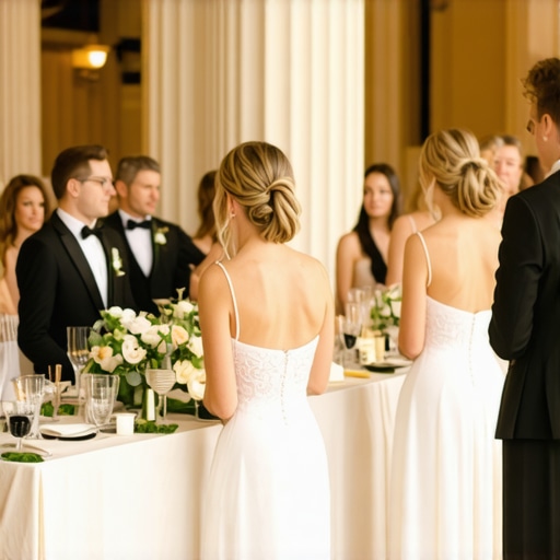 Refined Wedding Service Dynamics Servers demonstrating attentive service at a luxurious wedding reception.