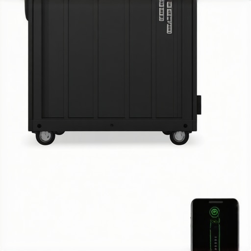 Smart Catering Delivery System Delivery container equipped with IoT sensors tracking food temperature in real-time.