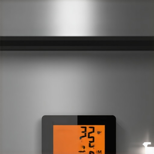 Smart Cold Chain Management for Wedding Catering Close-up of IoT temperature sensors monitoring storage units in a wedding chef's kitchen