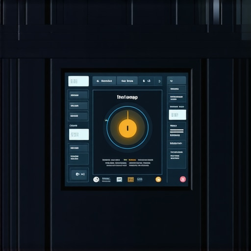 Futuristic catering delivery box with embedded IoT sensors monitoring temperature and humidity