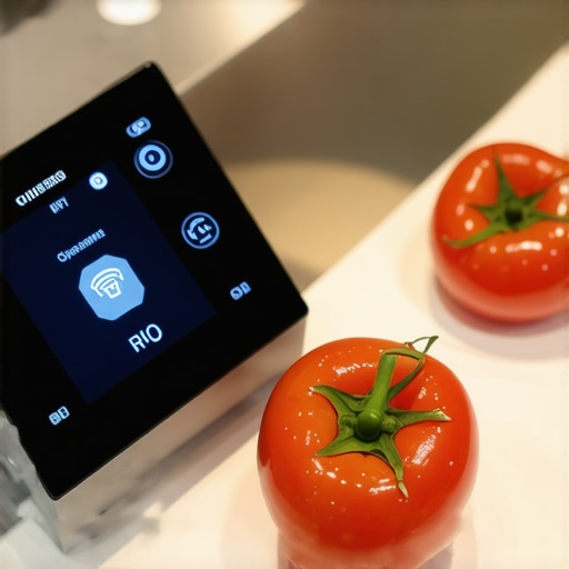 Smart Monitoring of Ingredients in Catering IoT sensors attached to ingredient packaging monitoring temperature and freshness in a catering kitchen.