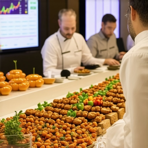 Catering staff using wearable devices and real-time data dashboards to coordinate service at a luxury wedding