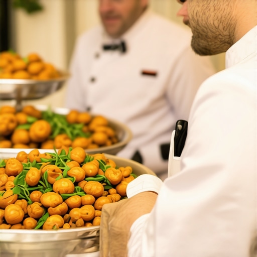 Sophisticated Wedding Catering Delivery Elegant wedding catering delivery with premium dishes and attentive staff