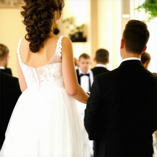 Professional wedding servers providing exquisite service to elegantly dressed guests.