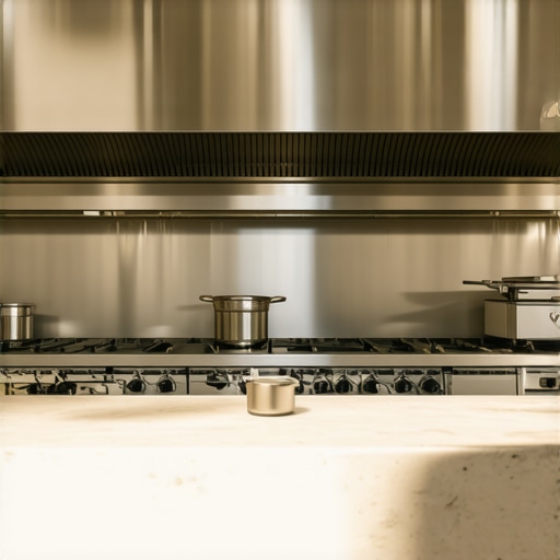 Modern professional kitchen featuring advanced culinary equipment and stainless steel appliances.