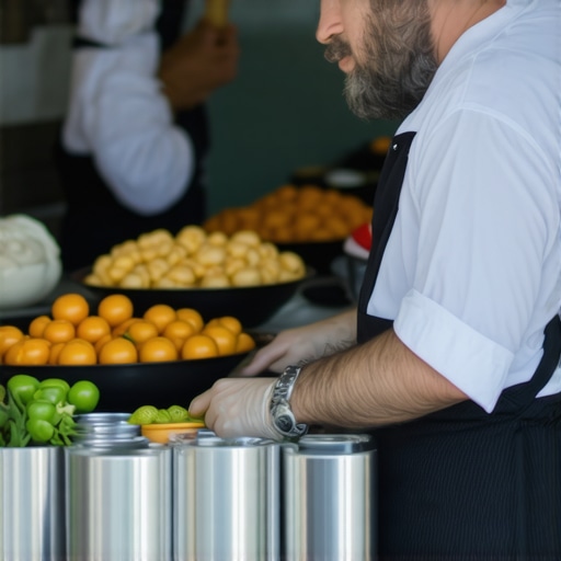 Chef reviewing supplier contracts and market data for ingredient sourcing