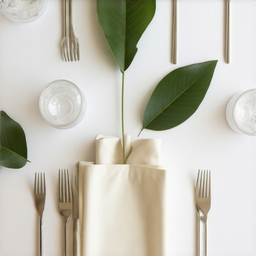 Sustainable Luxury Dining Luxurious private dining scene emphasizing eco-friendly decoration and organic foods.