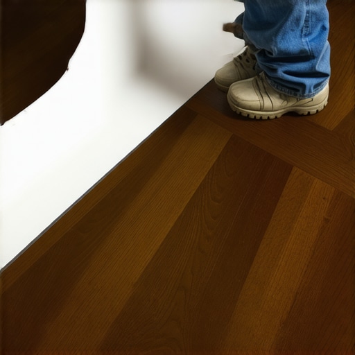 Professional floor protection being secured with non-residue tape over historic wood flooring.