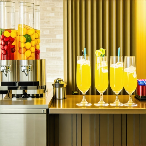 A dedicated water and electrolyte station for wedding catering staff located in a discrete service area.