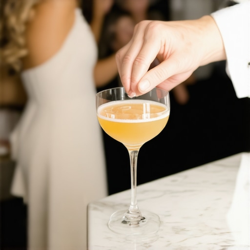 Professional wedding server performing a stealth clear during a high-end reception.