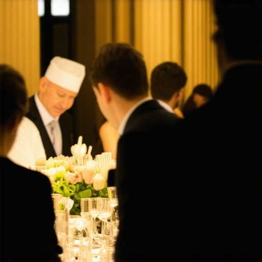 Professional wedding servers maintaining zonal accountability during a high-end reception.