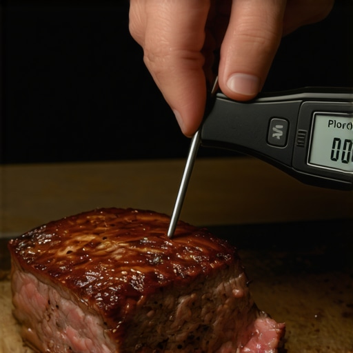 Checking food temperature during a kitchen transition