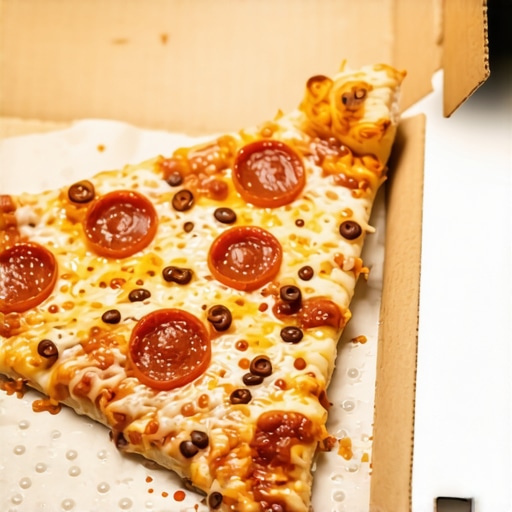 A close-up of a pizza crust resting on a dimpled parchment liner to prevent moisture buildup and sogginess.