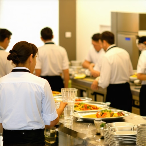 Catering staff managing energy during an 8-hour wedding shift