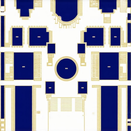 Professional event layout diagram showing server pathways and guest zones.
