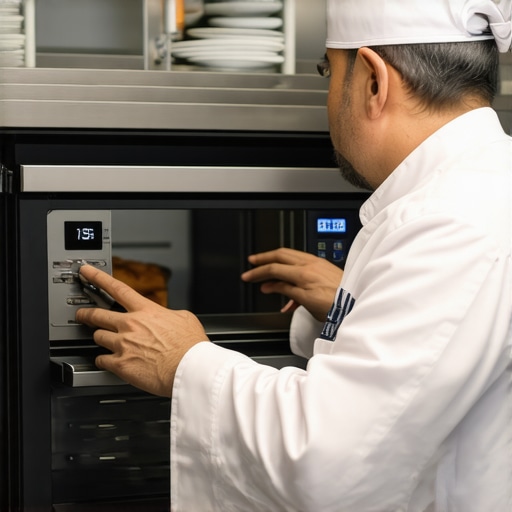 Precision Humidity Control with CVAP Technology Professional chef using a humidity controlled oven to keep event food crispy.