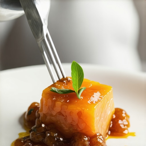 A professional chef carefully plating a high-end allergy-safe dish for a luxury event.