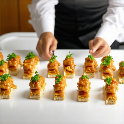 A professional server setting up a multi-course corporate lunch with surgical precision.