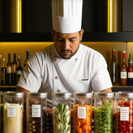 High-end kitchen organization for luxury wedding catering.