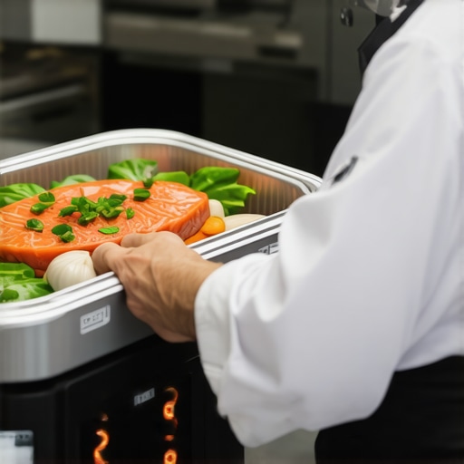 A private chef checks the security seal on a high-end food transport case to ensure chain of custody.