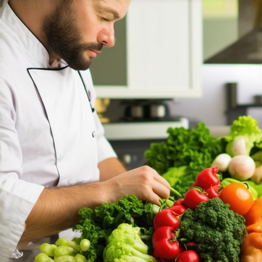 A private chef inspecting fresh ingredients for a bespoke dining event.