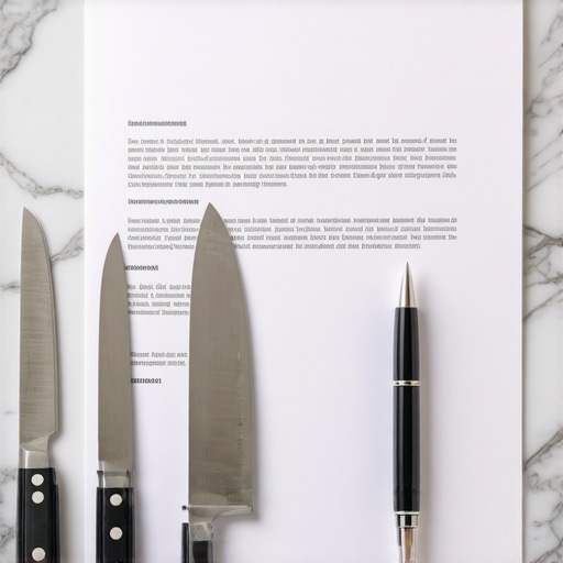 Legal contract for private chef services on a kitchen counter