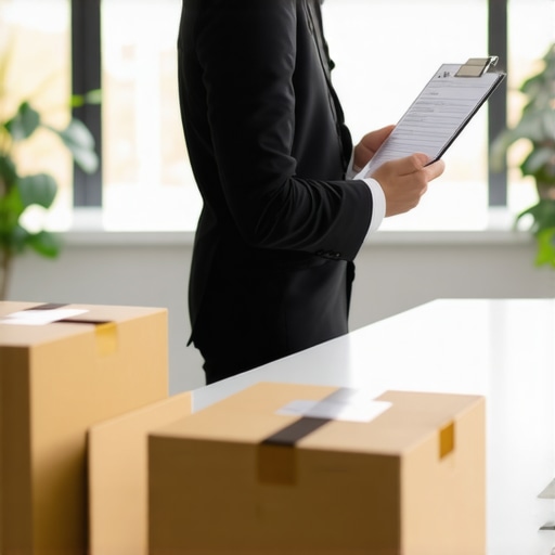Administrative staff checking food delivery boxes in a corporate office for quality control