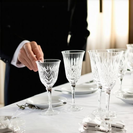 Professional Server Etiquette Close up of a professional server clearing a formal table with care