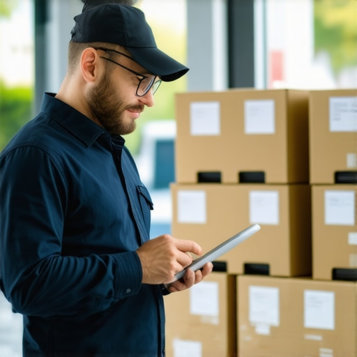 A corporate manager signing for a food delivery to ensure quality and safety.