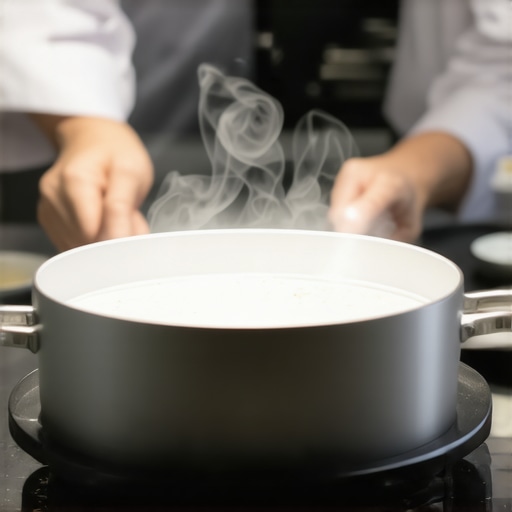 Tactical Cloche Venting for Texture Preservation A professional chef adjusting a silver cloche on a heated plate to prevent steam buildup.